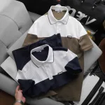 Áo Thun Polo Nam - Áo Thun Nam Cổ Bẻ Phối 2 Màu Có Logo Trước Ngực Big Size
