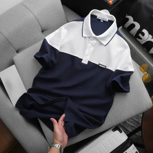 Áo Thun Polo Nam - Áo Thun Nam Cổ Bẻ Phối 2 Màu Có Logo Trước Ngực Big Size