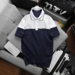 Áo Thun Polo Nam - Áo Thun Nam Cổ Bẻ Phối 2 Màu Có Logo Trước Ngực Big Size