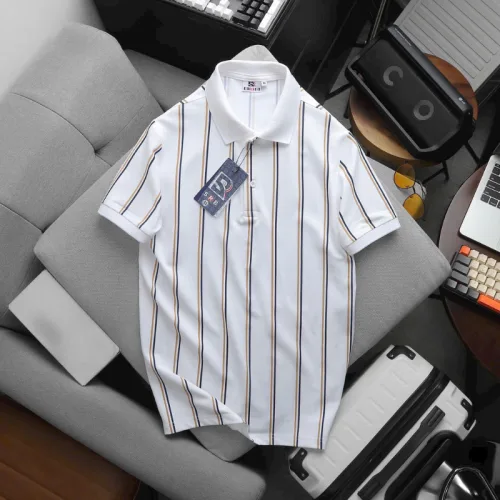 Áo Thun Polo Nam - Áo Thun Nam Cổ Bẻ Phối Sọc 2 Màu Big Size