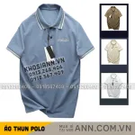 Áo Thun Polo Nam - Áo Thun Nam Cổ Bẻ Phối Sọc Cổ Và Tay Trước Ngực Thêu Logo Bền Đẹp Có Big Size