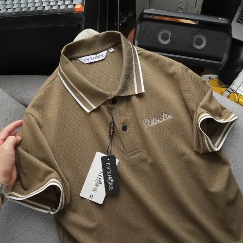 Áo Thun Polo Nam - Áo Thun Nam Cổ Bẻ Phối Sọc Cổ Và Tay Trước Ngực Thêu Logo Bền Đẹp Có Big Size