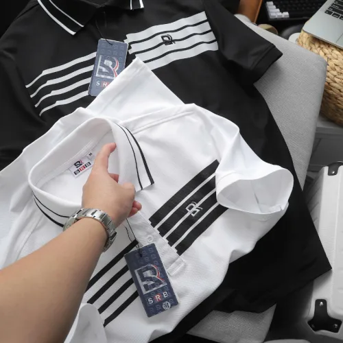 Áo Thun Polo Nam - Áo Thun Nam Cổ Bẻ Phối Sọc Ngang Viền Cổ Sang Trọng Có Big Size