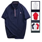 Áo Thun Polo Nam - Áo Thun Nam Cổ Bẻ Phối Sọc Và Thêu Logo Trước Ngực Bền Đẹp Có Big Size