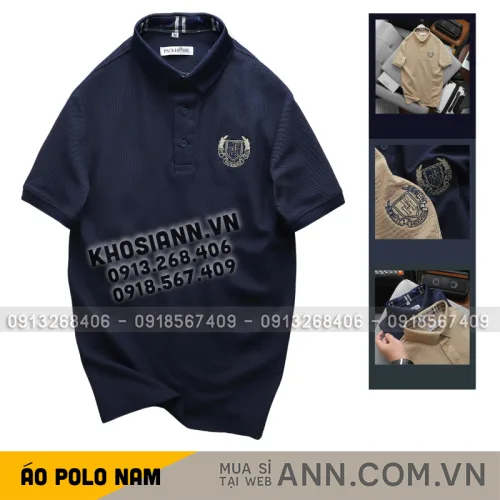 Áo Thun Polo Nam - Áo Thun Nam Cổ Bẻ Thêu Logo Trước Ngực Big Size