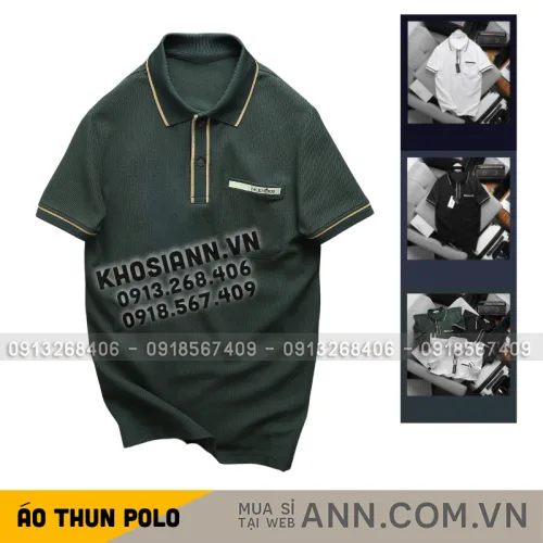 Áo Thun Polo Nam Cao Cấp - Áo Thun Nam Cổ Bẻ Phối Viền Có Túi Trước Ngực Và In Logo Bền Đẹp Big Size