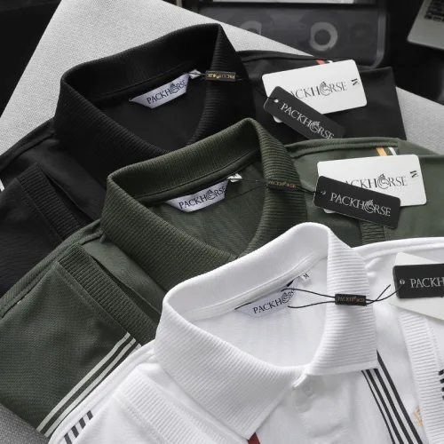Áo Thun Polo Nam Cổ Bẻ Phối Sọc Và Thêu Logo Trước Ngực Bền Đẹp Có Big Size
