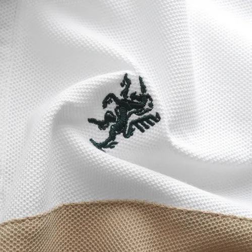 Áo Thun Polo Nam Phối Ba Màu Thiêu Logo Trước Ngực (Có Size 3x)