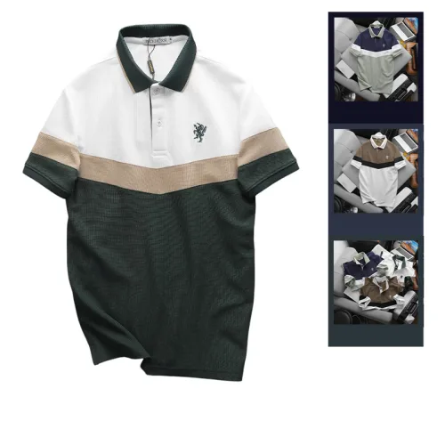 Khám phá Áo Thun Polo Nam Phối Ba Màu Thiêu Logo Trước Ngực (Có Size 3x) thuộc nhóm áo polo nam