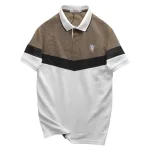 Áo Thun Polo Nam Phối Ba Màu Thiêu Logo Trước Ngực (Có Size 3x)