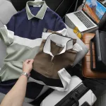Áo Thun Polo Nam Phối Ba Màu Thiêu Logo Trước Ngực (Có Size 3x)