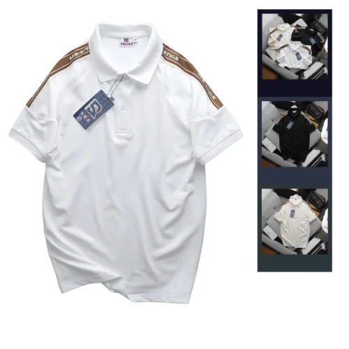 Áo Thun Polo Nam Phối Sọc Chữ Ở Vai Áo Có Big Size