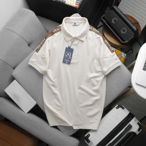 Áo Thun Polo Nam Phối Sọc Chữ Ở Vai Áo Có Big Size
