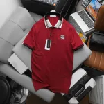 Áo Thun Polo Nam Phối Sọc In Logo Trước Ngực (Big Size)