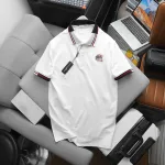 Áo Thun Polo Nam Phối Sọc In Logo Trước Ngực (Big Size)