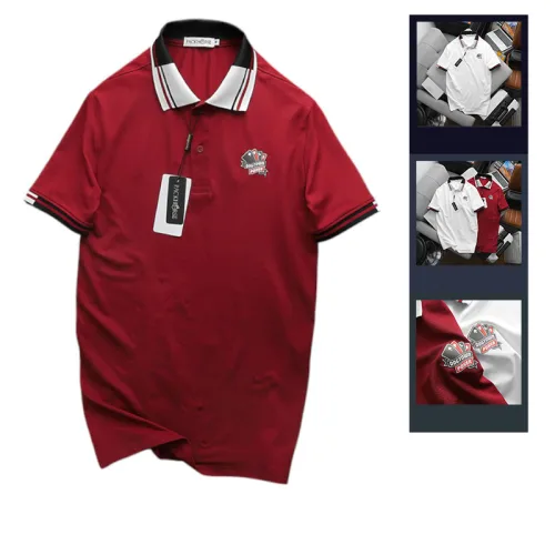 Áo Thun Polo Nam Phối Sọc In Logo Trước Ngực (Big Size)