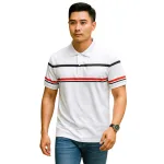 Áo Thun Polo Nam Phối Sọc Ngang Bigsize Từ 50-90kg