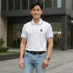 Áo Thun Polo Nam Phối Sọc Thêu Logo Con Ngựa Trước Ngực Có Big Size