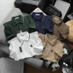 Áo Thun Polo Nam Phối Sọc Thêu Logo Con Ngựa Trước Ngực Có Big Size