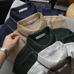 Áo Thun Polo Nam Phối Sọc Thêu Logo Con Ngựa Trước Ngực Có Big Size