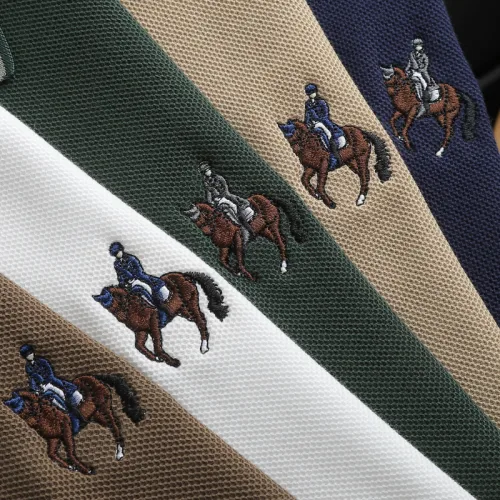 Áo Thun Polo Nam Phối Sọc Thêu Logo Con Ngựa Trước Ngực Có Big Size