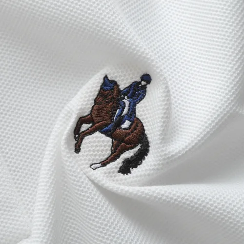Áo Thun Polo Nam Phối Sọc Thêu Logo Con Ngựa Trước Ngực Có Big Size