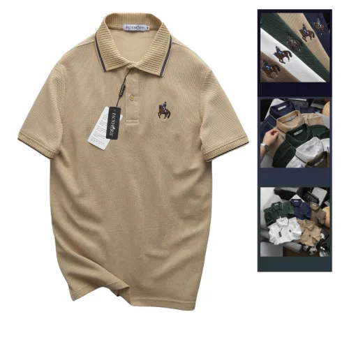 Áo Thun Polo Nam Phối Sọc Thêu Logo Con Ngựa Trước Ngực Có Big Size