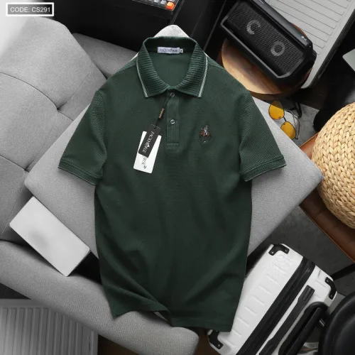 Áo Thun Polo Nam Phối Sọc Thêu Logo Con Ngựa Trước Ngực Có Big Size