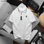 Áo Thun Polo Nam Phối Sọc Thêu Logo Con Ngựa Trước Ngực Có Big Size