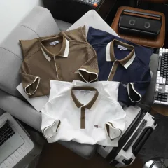 Áo Thun Polo Nam Thêu Logo Chữ Ph First Choice Trước Ngực Và Phối Viền Màu (Size Từ 45-95kg)