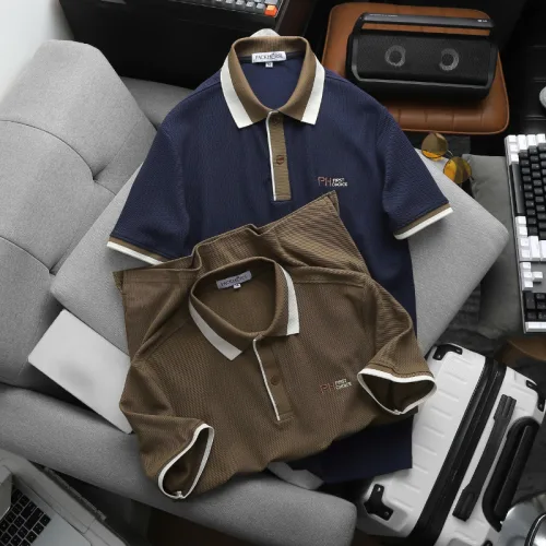 Áo Thun Polo Nam Thêu Logo Chữ Ph First Choice Trước Ngực Và Phối Viền Màu (Size Từ 45-95kg)