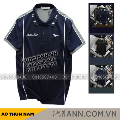 Áo Thun Polo Nam Thêu Logo Con Ngựa & Chữ Packhorse Club (Có Size 3XL)