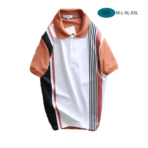 Áo Thun Polo Nam Tay Ngắn Kẻ Sọc Dọc