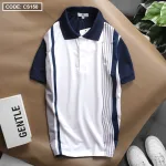 Áo Thun Polo Nam Tay Ngắn Kẻ Sọc Dọc