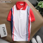 Áo Thun Polo Nam Tay Ngắn Kẻ Sọc Dọc