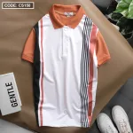 Áo Thun Polo Nam Tay Ngắn Kẻ Sọc Dọc