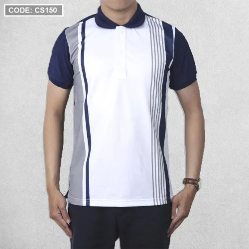 Áo Thun Polo Nam Tay Ngắn Kẻ Sọc Dọc