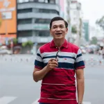 Áo Thun Sọc Nam Trung Niên Cổ Bẻ Có Túi