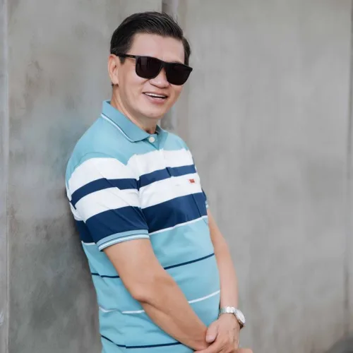 Áo Thun Sọc Nam Trung Niên Cổ Bẻ Có Túi