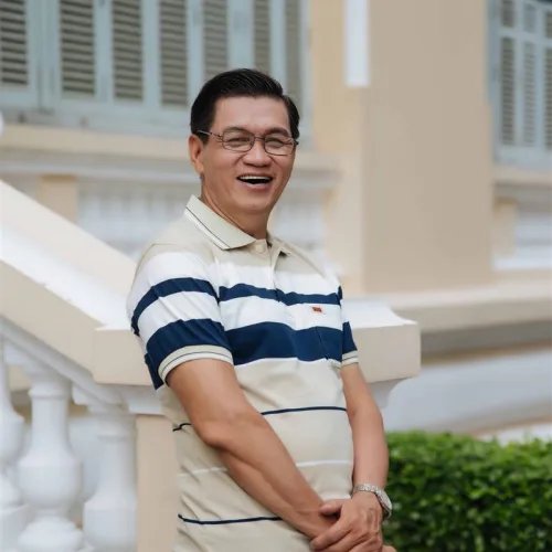 Áo Thun Sọc Nam Trung Niên Cổ Bẻ Có Túi