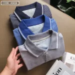 Áo Thun Polo Sọc Nam Cổ Bẻ Có Túi
