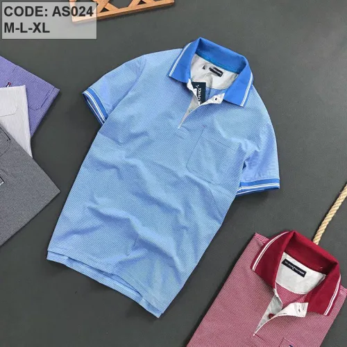 Áo Thun Polo Sọc Nam Cổ Bẻ Có Túi