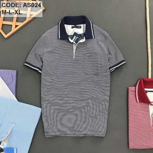Áo Thun Polo Sọc Nam Cổ Bẻ Có Túi