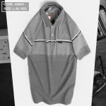 Áo Thun Sọc Nam Có Cổ Phối Viền Có Túi Thun Cotton