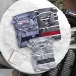 Áo Thun Sọc Nam Melan Cổ Bẻ Có Túi Thun Cotton