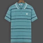 Áo thun sọc nam thêu logo PH thun cotton