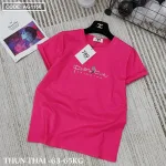 Áo thun thái nữ cổ tròn in chữ postive form suông vừa