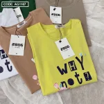 Áo thun thái nữ form rộng in chữ why not