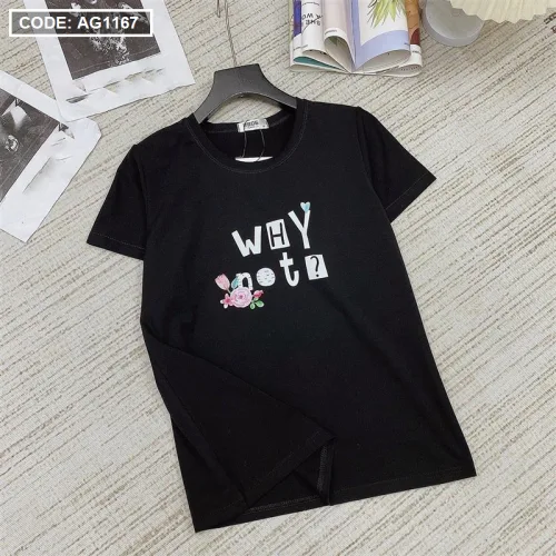 Áo thun thái nữ form rộng in chữ why not