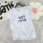 Áo thun thái nữ form rộng in chữ why not